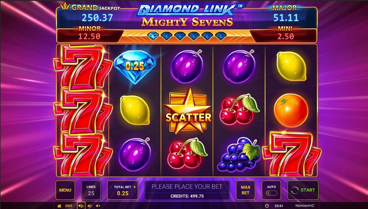 Diamond Link Mighty Sevens Игровой процесс