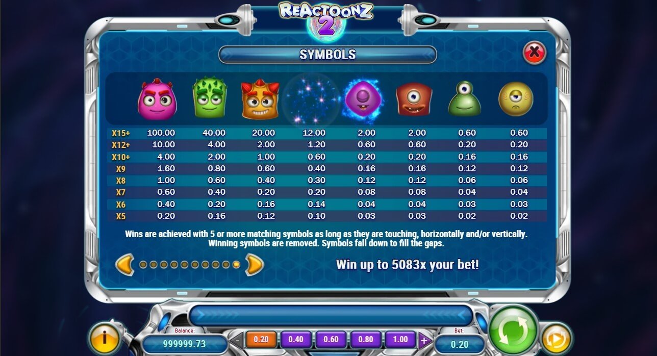 Reactoonz 2 Игровой процесс