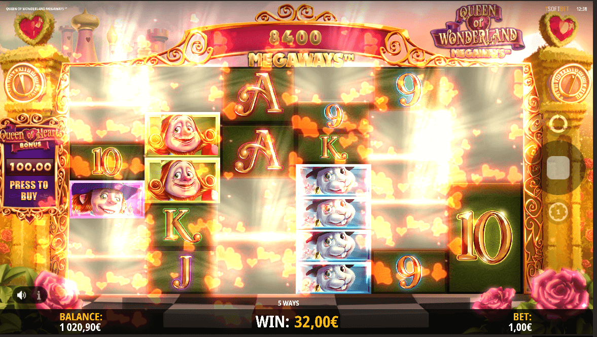 Queen of Wonderland Megaways Игровой процесс